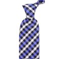 thumbnail image 5 of Scott Allan Collection Royale Blue Necktie | Standard Size Adult Tie | Jacquard Woven Gingham Plaid Tie, 5 of 5