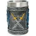 thumbnail image 5 of alikiki Medieval Large Beer Tankard Blue Dragon DnD Game Mug of Throne Stainless Coffee Cup Dungeons and Dragons Gifts for Men Women Dragon Collector Themed Party Decorations 21oz, 5 of 9