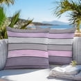 thumbnail image 4 of Outdoor Pillow Cover Purple Wood Grain Set of 2 Waterproof Throw Pillowcases Farmhouse Wooden Decorative Patio Furniture Pillows for Couch Garden Indoor & Outdoor Use, 4 of 9