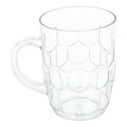 530ml Acrylic Beer Mug with Handle Traditional Mug Glass for Alcohol Beverage