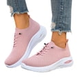 thumbnail image 2 of Domzle Womens Walking Shoes Running Tennis Gym Workout Athletic Lightweight Sneakers Breathable Soft Sport Mesh Casual Shoes Pink, 2 of 5