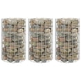 thumbnail image 1 of vidaXL Circular Gabion Raised Beds 3 pcs Galvanised Steel Ø30x50 cm, 1 of 4