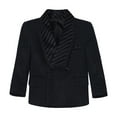 thumbnail image 2 of Loopsun Boys Suit Blazer, Boys Solid Sequin Formal Performance Vests Outerwear Navy, 3-4 Years, 2 of 4