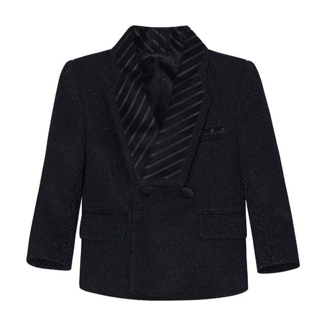 Odeerbi Chicos Niñas Blazer Chaqueta Glitter Manga Larga Uniforme Escuela Traje Formal Chaqueta