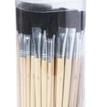 thumbnail image 2 of Bristle Brush Round and Flat Assortment Pack, Black (Pack of 72), 2 of 3
