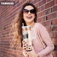 thumbnail image 2 of Halloween Tumbler with Handle Happy Halloween Gifts for Women Men - 40oz Halloween Tumbler with Lid and Straw - Halloween Present with Glost Pumpkin Spider Bat for kids, 2 of 6