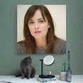 thumbnail image 4 of Dakota Johnson Poster Fashion Actress Model Print Photo Art Painting Canvas Poster Home Decorative Bedroom Modern Decor Posters Gifts 28x28inch(70x70cm), 4 of 5