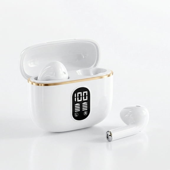 X87 TWS Bluetooth Earbuds, in-Ear Headphones with LED Power Display, 40H Playtime, IPX5 Waterproof, HD Voice & Deep Bass for Workout/Calls