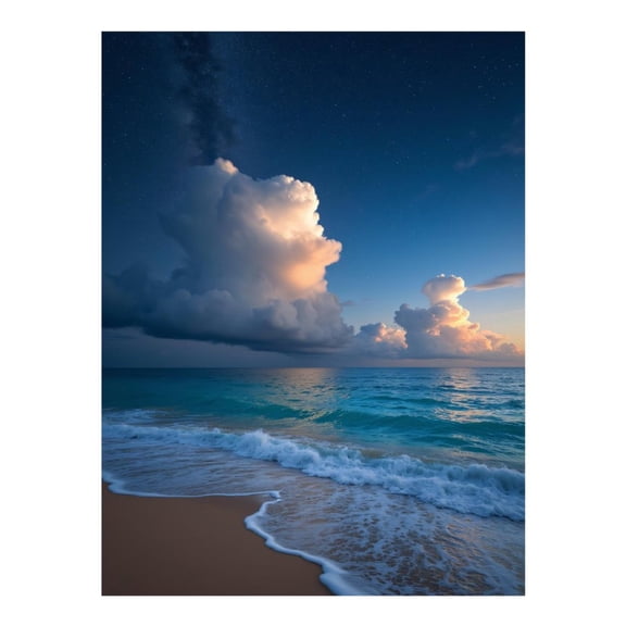 Diamond Art Kit for Adults, Ocean Sunset Clouds Waves Beach Diamond Painting for Adults Beginners, DIY Diamond Art Painting Kits, 5D Diamond Painting Crafts for Home Decor 12x16 Frameless