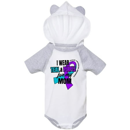 

Inktastic Suicide Prevention I Wear Teal and Purple for My Mom Gift Baby Boy or Baby Girl Bodysuit