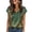 Dark Green, variant on Bibifish Womens Tee Tops Elegant Soft Smooth Slim Fit V Neck Short-Sleeve Tee Tops Lightweight Summer Business Casual Office Trendy Wear