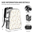 thumbnail image 4 of Susaid Retro Rabbit Print Clear Backpack See Through Transparent Plastic Clear Bookbags for School, College, Stadium,Work, 4 of 7