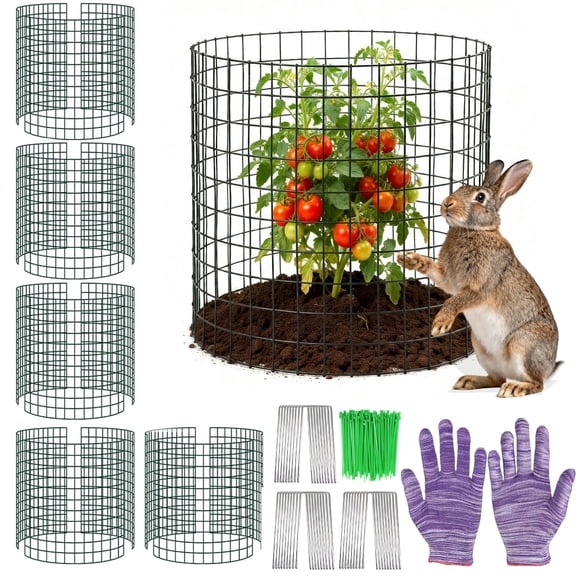 KORALAKIRI Plant Protector from Animals, Plant Cages for Outdoor Plants, Metal Wire Mesh Garden Protection Animal Barrier to Keep Flower Vegetables from Rabbit Chicken
