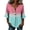 Light pink, variant on Womens 3/4 Sleeve Lenth Linen Tops V Neck Gradient Tunic Shirt Casual Loose Fit Button Up Blouse White XXL