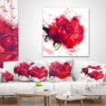 thumbnail image 4 of Designart Beautiful Bright Red Rose - Floral Throw Pillow - 12x20, 4 of 5