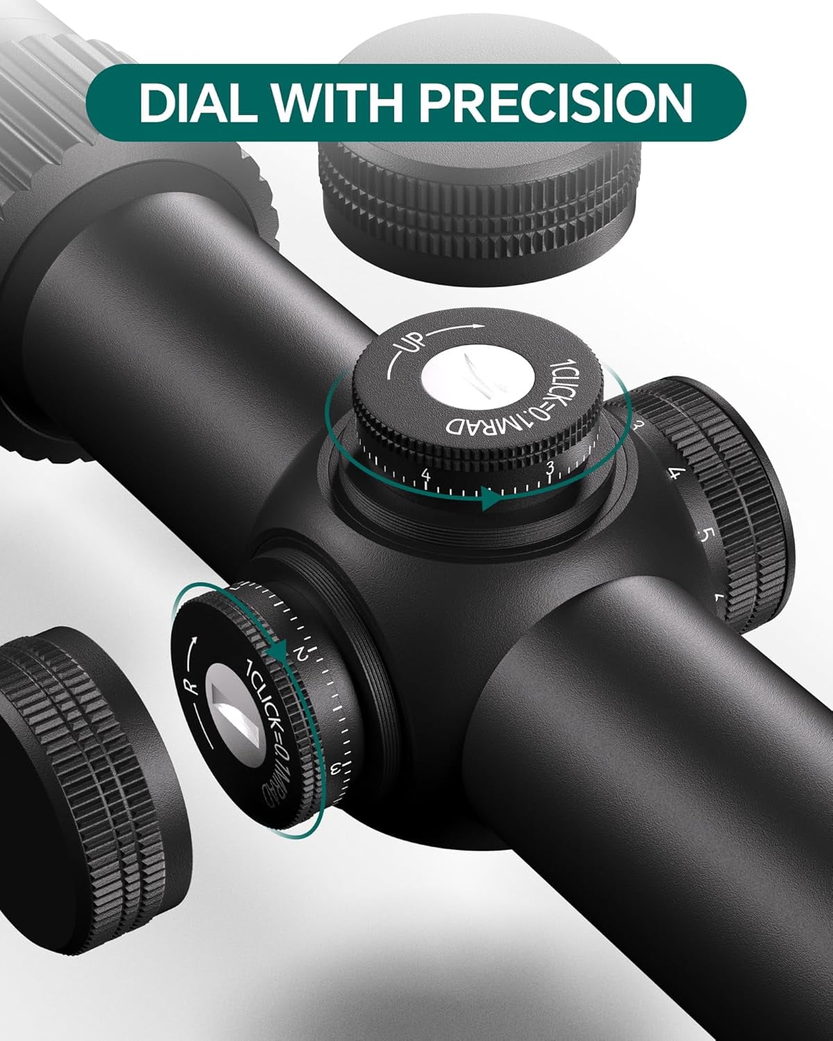 Aquilifer HT 3-12x56 SFP Rifle Scope, Red-Illuminated Mil Dot Reticle, 1/10 MRAD Turrets, 30mm Tube, Low-Light Hunting Optic, Waterproof Fogproof Shockproof Riflescope