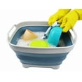 thumbnail image 6 of SAMMART 7.5L (2 Gallons) Collapsible Dishpan with Draining Plug - Foldable Washing Basin - Portable Dish Washing Tub - Space Saving Kitchen Storage Tray, 6 of 6
