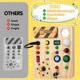 thumbnail image 4 of Tabla de juguete Montessori Busy Board Sabdrau de madera con LED de 1 a 3 años, 4 of 7