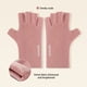 thumbnail image 4 of Guantes de terciopelo de medio dedo para mujer | Guantes de invierno cálidos para exteriores con pantalla táctil | Tejido suave y desliso que protege del frío | Elegantes guantes rosas, grises y, 4 of 6