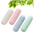 thumbnail image 3 of unbranded 4Pcs Simple Design Toothbrush Containers for Business Trips Prevent Brush Deformation Plastic, 3 of 8