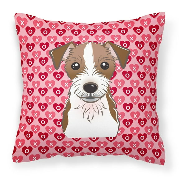 Carolines Treasures BB5272PW1818 Jack Russell Terrier Fabric Decorative Pillow 18HX18W multicolor