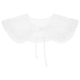thumbnail image 1 of 1 pieza moda mujer gasa cuello falso desmontable hoja de loto borde falso collar, 1 of 5