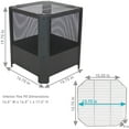 thumbnail image 5 of Sunnydaze Grelha 16" Square Wood-Burning Black Finish Steel Fire Pit with Grilling Grate, 5 of 8