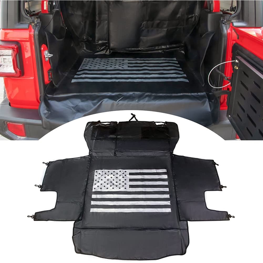 Dog Cargo Liner For Jeep, Waterproof Pet Dog Trunk Cargo Liner For  2007-2021 Jeep Wrangler Jk Jl 4-Door, Heavy Duty Oxford Nonslip Dog Trunk  Cargo Protector Washable Dog Seat Cover (Usa Flag) -