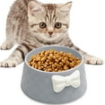 thumbnail image 4 of Tazón de comida para gatos Fernando antideslizantes Comedero moderno Cuenco de agua gris, 4 of 8