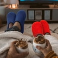 thumbnail image 5 of L-RUN Women Men Cozy Slippers Velvet Lining Indoor House Slippers, 5 of 7