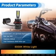 thumbnail image 4 of Bombillas LED para Faros 9007 Unique Bargains 6000lm Luces LED Automáticas Luz Blanca 6000K Alta y Baja Intensidad Alto Rendimiento Plug and Play Sin Parpadeo Luz de Conducción 1 par, 4 of 7