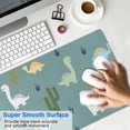thumbnail image 4 of Long Mouse Pads for Desk,LightBlue Cartoon Dinosaurs Cacti Desk Mats on Top Of Desks, Desk Mouse Pad Extra Large with 3mm Non-Slip Base and Stitched Edge for Gaming,Work,Home 31.5"x11.8", 4 of 5