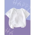 thumbnail image 2 of Adorable Turtle Print Girls' White T-Shirt - Soft, Durable Polyester, Short Sleeve, Round Neck - Perfect for Summer Outdoor Activities & Casual Wear, 2 of 6