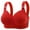 Red, variant on Viikei Womens Bras No Wire Womens Bras Woman's Embroidered Glossy Comfortable Breathable Bra Underwear No Rims
