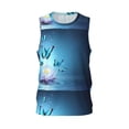 thumbnail image 2 of Easygdp Butterflies And Waterlily In Water Men's Mesh Basketball Jersey Quick Drying Sleeveless Shirts Fitted Muscle Tank Tops Sport Round Neck T-Shirt - Small, 2 of 9
