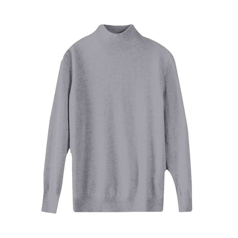 Merino Wool Sweaters for Women Long Sleeve Mock Neck Loose