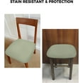 thumbnail image 5 of Chair Seat Covers,Sage Green Spring Stretch Removable Seat Covers for Dining Chairs,Soft Dining Room Seat Cover Set of 2, 5 of 5