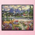 thumbnail image 3 of 11CT punto de cruz completo paisaje estampado DIY hilo de algodón costura artes de impresión FLhrweasw Nuevo, 3 of 9
