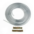 thumbnail image 2 of 25 ft 3/16 Brake Line Kit Steel Tube Roll Silver Flexible with 16*Fittings, 2 of 11