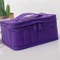 thumbnail image 4 of Estuche para aceites esenciales, bolsa para esmalte de uñas, organizador de botellas de perfume, resistente al agua. Púrpura, 4 of 9