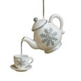 thumbnail image 1 of Colgante acrílico 2D de tetera y taza de té, diseño navideño de acebo, adorno colgante para chimenea, árbol, hogar, decoración festiva, regalo, 1 of 3