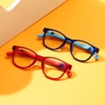 thumbnail image 2 of Gafas anti-luz azul para niños de color transparente con almohadillas nasales de silicona, gafas de ordenador de moda, tendencia, 2 of 6