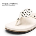 thumbnail image 4 of DREAM PAIRS Women's Cushioned Arch Support Flip Flops Water-Friendly TPU Thong Sandals with Supportive Footbed Casual Summer Beach Walking Slippers, 4 of 6
