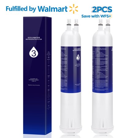 EDR3RXD1 Water Filter 3 Replacement Compatible with Ice and Water Refrigerator Filter 4396841 4396710 4396710P 4396841P 9030 9083 46-9083 46-9030 P1RFWB2 P1WB2 P1WB2L T1RFKB1, 2-Pack