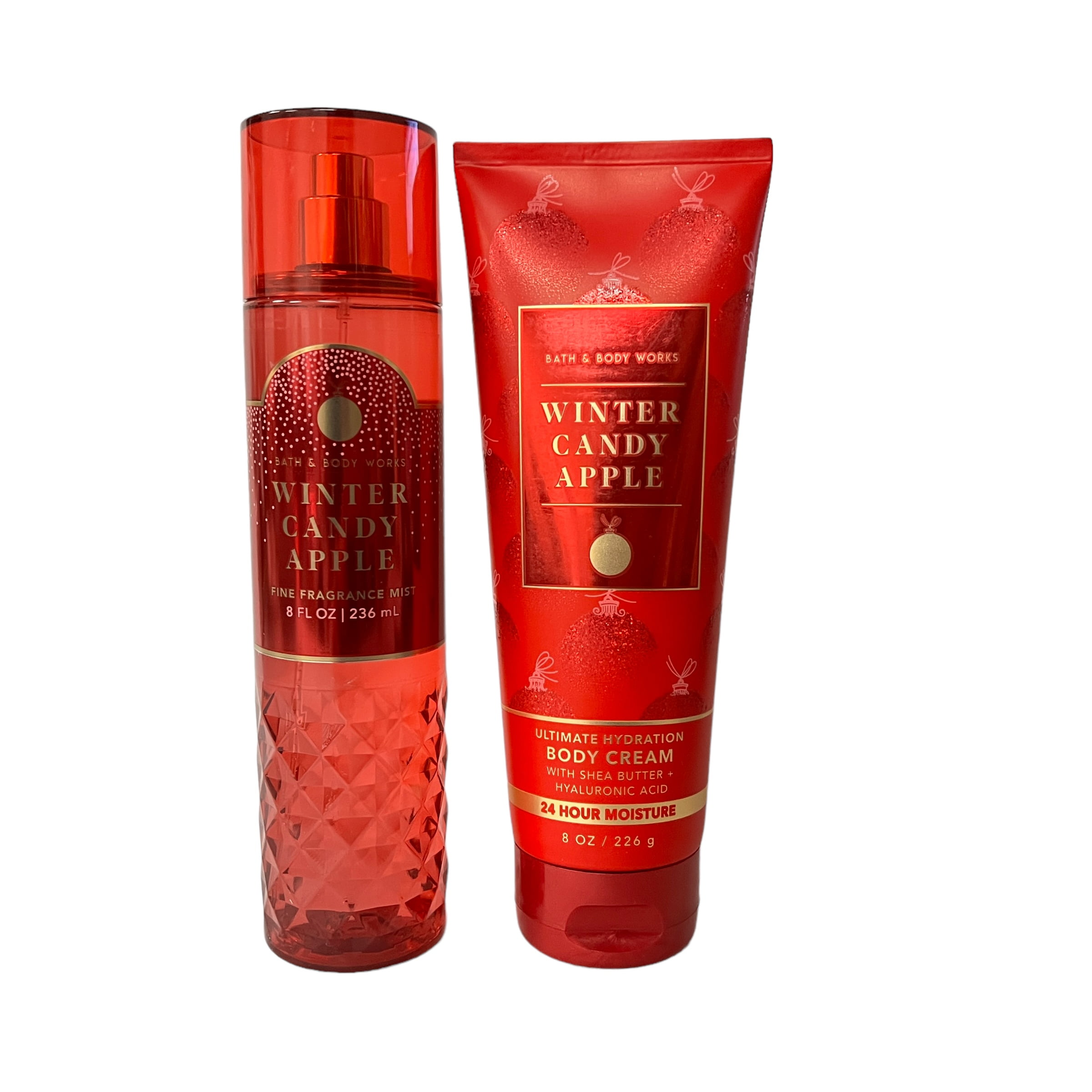 ⑥バスアンドボディワークスWINTER CANDY APPLEボディクリーム3本 Bath and Body Works Winter Candy Apple Fine Fragrance Mist and