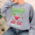 thumbnail image 4 of Chandail à Capuchon Jingle Juice pour Femmes, Décontracté, à Thème de Noël, Col Rond, Manches Longues, Chandail Molletonné, 4 of 4
