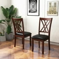 thumbnail image 5 of Gymax Set of 4 Dining Chair Kitchen Chair with Backrest Padded Seat & Rubber Wood Legs, 5 of 9