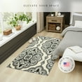 thumbnail image 3 of Maples Rugs Vivian Transitional Medallion Grey Non Slip Indoor Area Rug, 3'4 x 5', 3 of 9