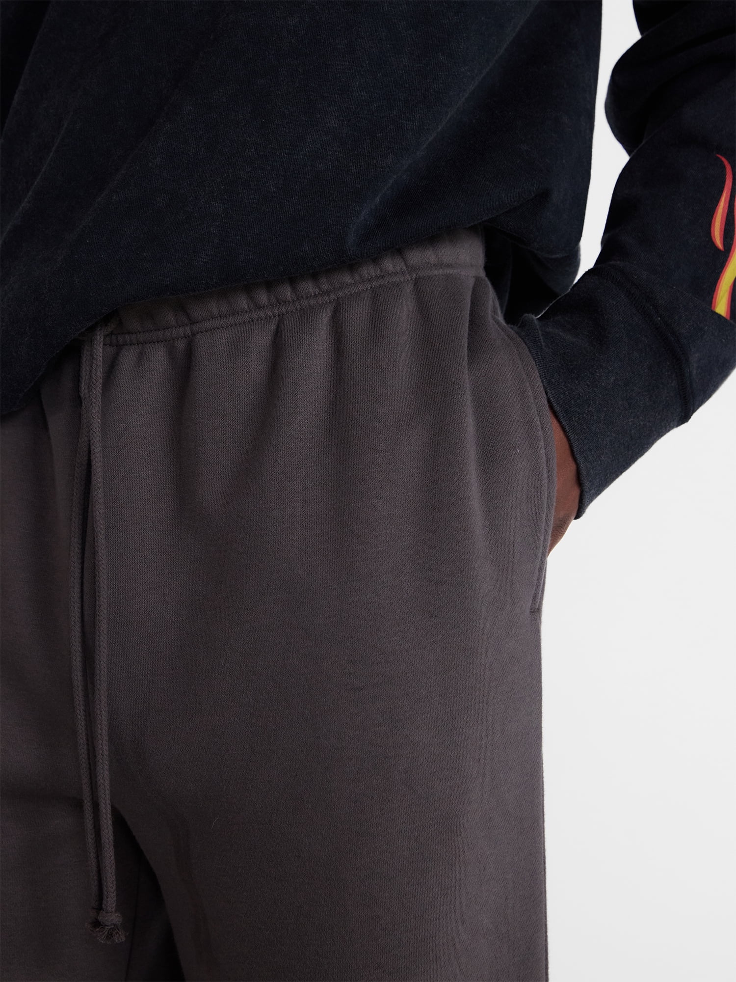 No Boundaries Fleece Open Hem Pants, Men's XS-5XB
