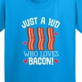 thumbnail image 4 of Inktastic Just a Kid Who Loves Bacon Youth T-Shirt, 4 of 5